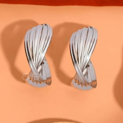 Leveling It Up - Statement Silver Hoops
