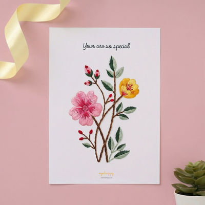 DIY Embroidery Greeting Card Kit | Craft Gift | Happy Mail