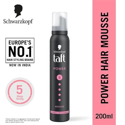 Taft Hair Mousse Power Hold 5 | Cashmere-Like Suppleness | Dry & Damaged Hair