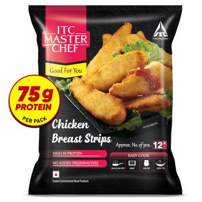 ITC Master Chef Chicken Breast Strips | High in Protein | No Added Preservatives | 12 pieces