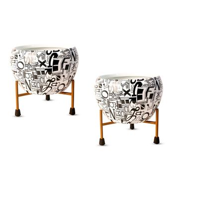 Reva Home Decor Vase With Stand I Desktop, Bedroom Corner Table, Home Decor Centepc