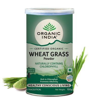 A TATA Product - Organic India Wheat Grass, Supports Immunity & Boosts Stamina