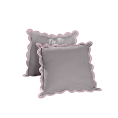 Cotton Cushion Covers, Set of 2, 18 x 18 inch, Lilac Mist
