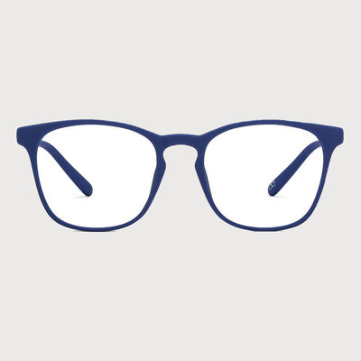 Unisex Solid Plastic Computer Glasses | Navy - M