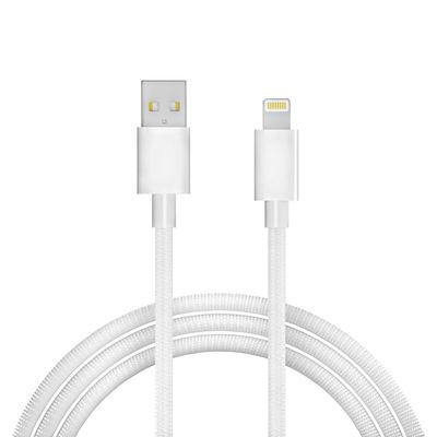 66W USB to Lightning 3A Fast Charging Cable | 480 Mbps Data Sync for iPhone & iPad | 1.5m, White