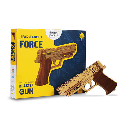 ThinkerPlace DIY Blaster Gun & Target | Build, Color & Play with Working Blaster Gun (Age 8+)