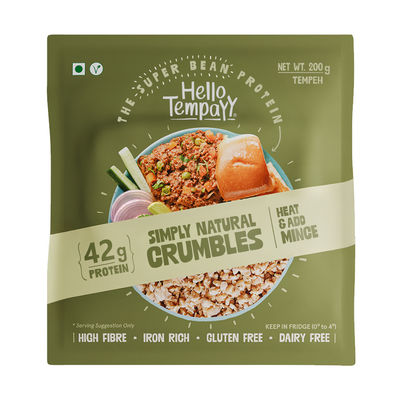 42g Protein Tempeh Crumbles | Low Fat & High Fibre