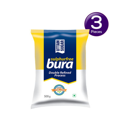 Uttam Double Refined Sulphurfree Bura Sugar Combo