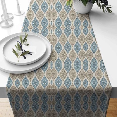 Poly Cotton Dining Table Runner | Grey | 33 x 152 cm