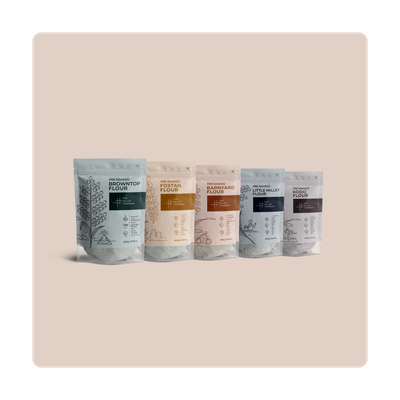 Pre-Soaked Millet Flour Combo Pack Of 5