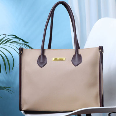 Women's Textured Tote Bag | LB1681 | Beige
