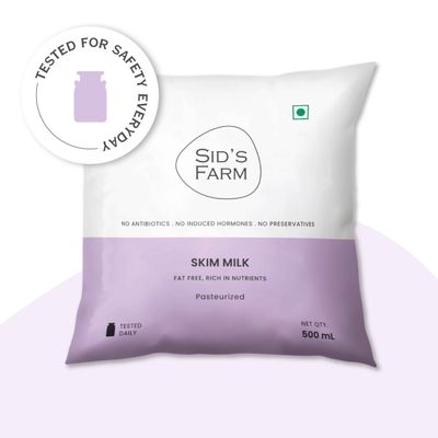 Tested Skim Milk (No Antibiotics . No Hormones . No Preservatives)