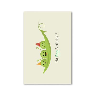 3d Greeting Card & Envelope Ha-pea Birthday 4 x 6 Inch Approx 2 Pc Lb