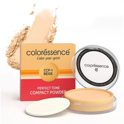 Perfect Tone Compact Powder with Puff|Ivory Beige|Lightweight|Long Lasting|Sweatproof