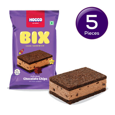 Hocco Bix Cake Chocolate Chips Ice Cream Sandwich Combo