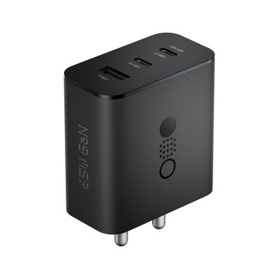 65 W Gan 3 A Multiport Mobile Adaptor - Dark Grey