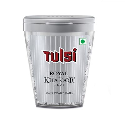 Plus Flip Top Can Silver Coated Khajoor Dates, Mint Mouthfreshner