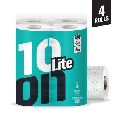 10'ON Lite Kitchen Towel Pack | 60 Pulls x 4 Roll