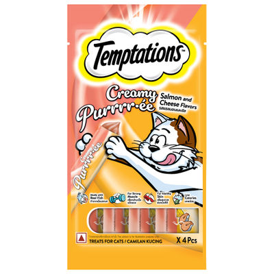 s Adult Salmon & Cheese Creamy Purrrr-ee Cat Treats