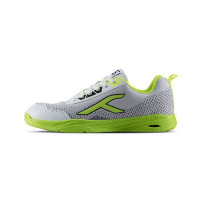 Hundred Unisex Court Flyer Non Marking Court Shoes | White, Lime, & Black - UK 11