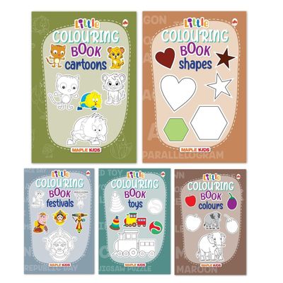Little Colouring Books For Kids - Set Of 5 | Gift For Painting | Drawing | Age 3-6