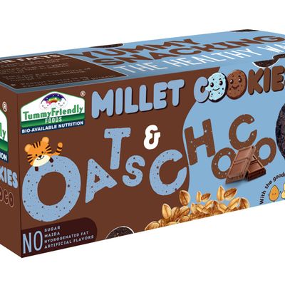 Tummyfriendly FOODs Millet Oats And Chocolate Cookies
