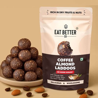 Coffee & Almond Laddoos | No Added Sugar | High Protein | Truly Natural