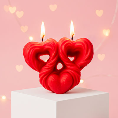 Scented 3D Valentine's Day Heart Candle | Prosperro Lumo