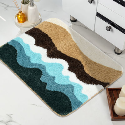 Wave Super Soft Microfibre Door Mat 38x60 cm Anti Skid