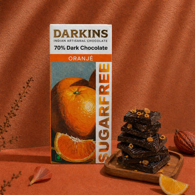 Darkins Sugar Free Dark Chocolate 70% Orange
