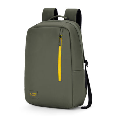 Tribeca Premium Polyurethane Laptop Backpack | Olive - 17 L