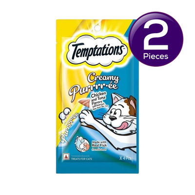 Adult Chicken & Tuna Creamy Purrrr-ee Cat Treats Combo