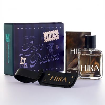 HIRA Perfume Gift Set (50ml) for Men | Oak & Smoke Long Lasting Fragrance with Travel Pack