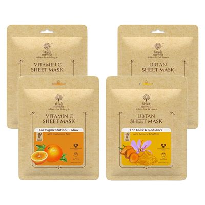 Vitamin C & Ubtan Sheet Mask For De Tanned And Brighter Skin