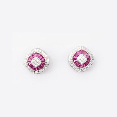 Silverfiire Sterling Silver Red Studs