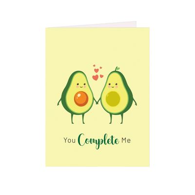 Greeting Card & Envelope You Complete Me 4 x 6 Inch | Pack Of 2