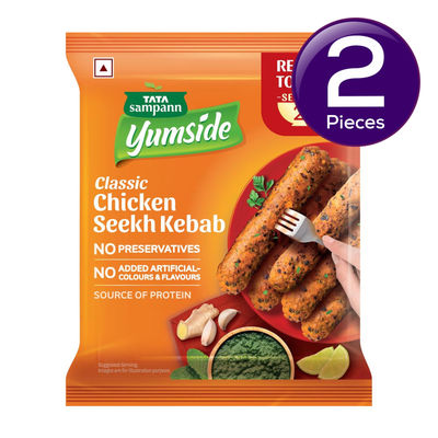 Classic Chicken Seekh Kebab- Ready to Eat Combo