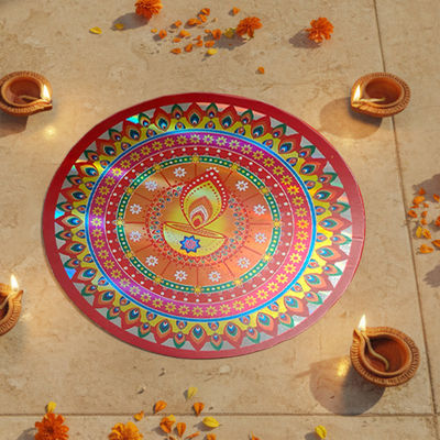 Diya Rangoli Sticker | Mad Over Print