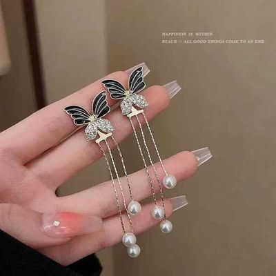 Women's Jewellery Earrings Black Gold One Size | E0001356