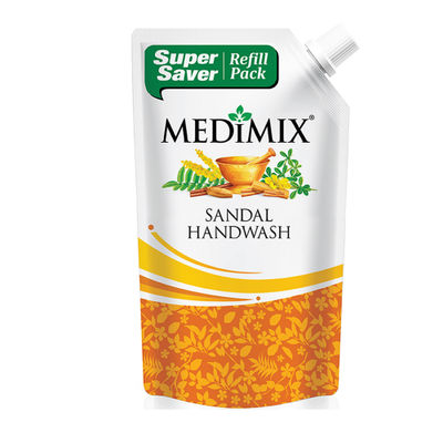 Medimix Sandal Handwash Refill Pouch with Sandalwood for Germ Protection & Moisturized Hands