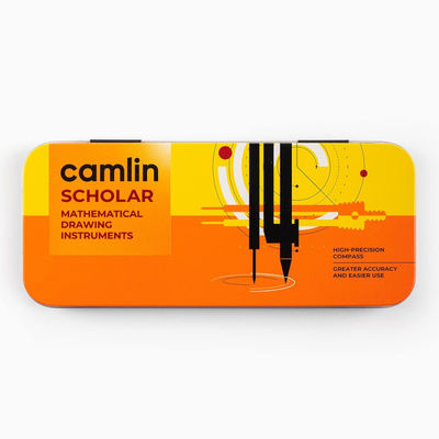 Camlin Geometry Box | Complete Geometry Tools - Orange