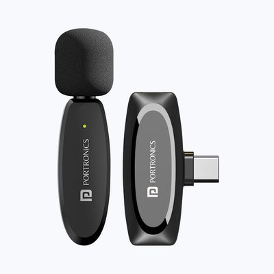 Wireless Microphone with type C Receiver(Black)