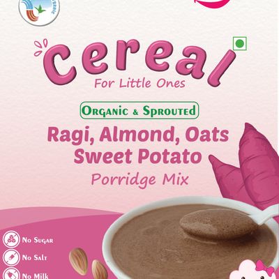 Tummy Friendly Ragi Oats Sweet Potato | Certified Organic Farm Baby Cereal | MultiGrain Baby Food