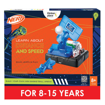 ThinkerPlace AimNShoot DIY Kit | Build & Learn Distance & Speed with Basketball Game (Age 8+)