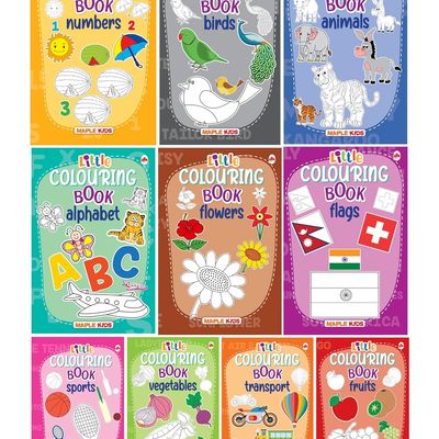 Little Colouring Books for Kids (Set of 10 Books)