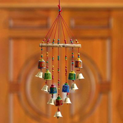 Multicolor Metal Handcrafted Decorative Hanging Bell