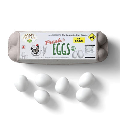 White Eggs Pack Of 12