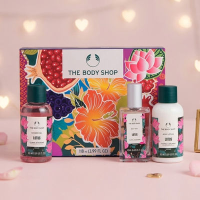 Lotus Shower Gel, Body Lotion & Body Mist Gift Set