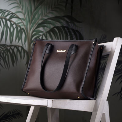 Women's Textured Tote Bag | LB1908 | Brown