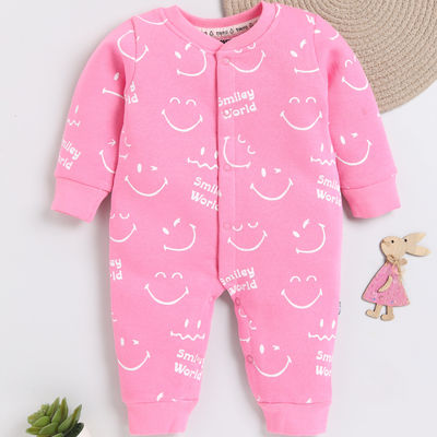Smiley World Printed Romper Infant Girls | Pink - 0 - 3 Month